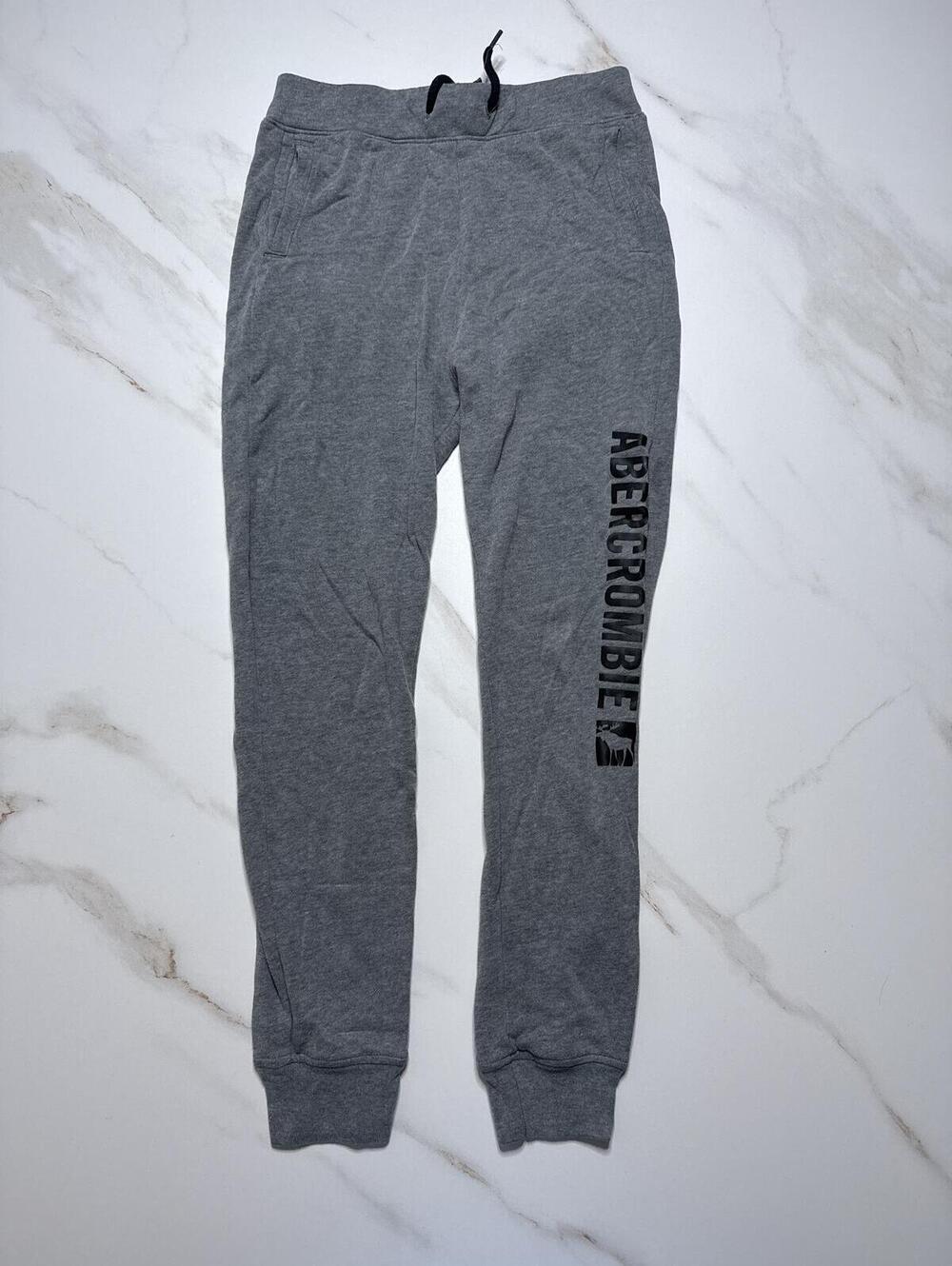 Abercrombie Kids Sweatpants Gray Logo - Boys 13/14